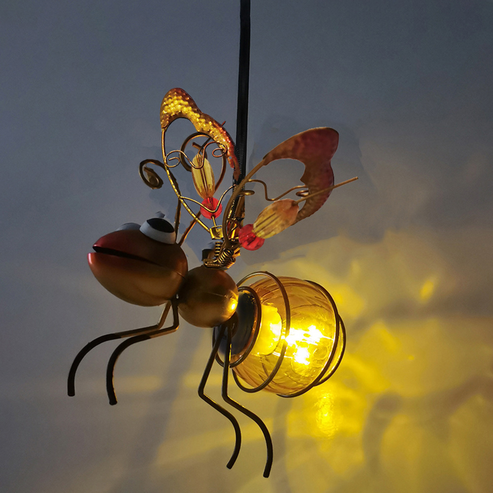Solar Powered Hanging Bees Lig - đánh giá và giá Lighting Bug Decor