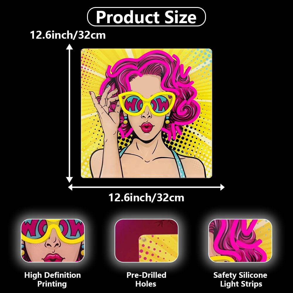 Wow Lady Neon Signs for Wall D - đánh giá và giá Lighting Decor Wow