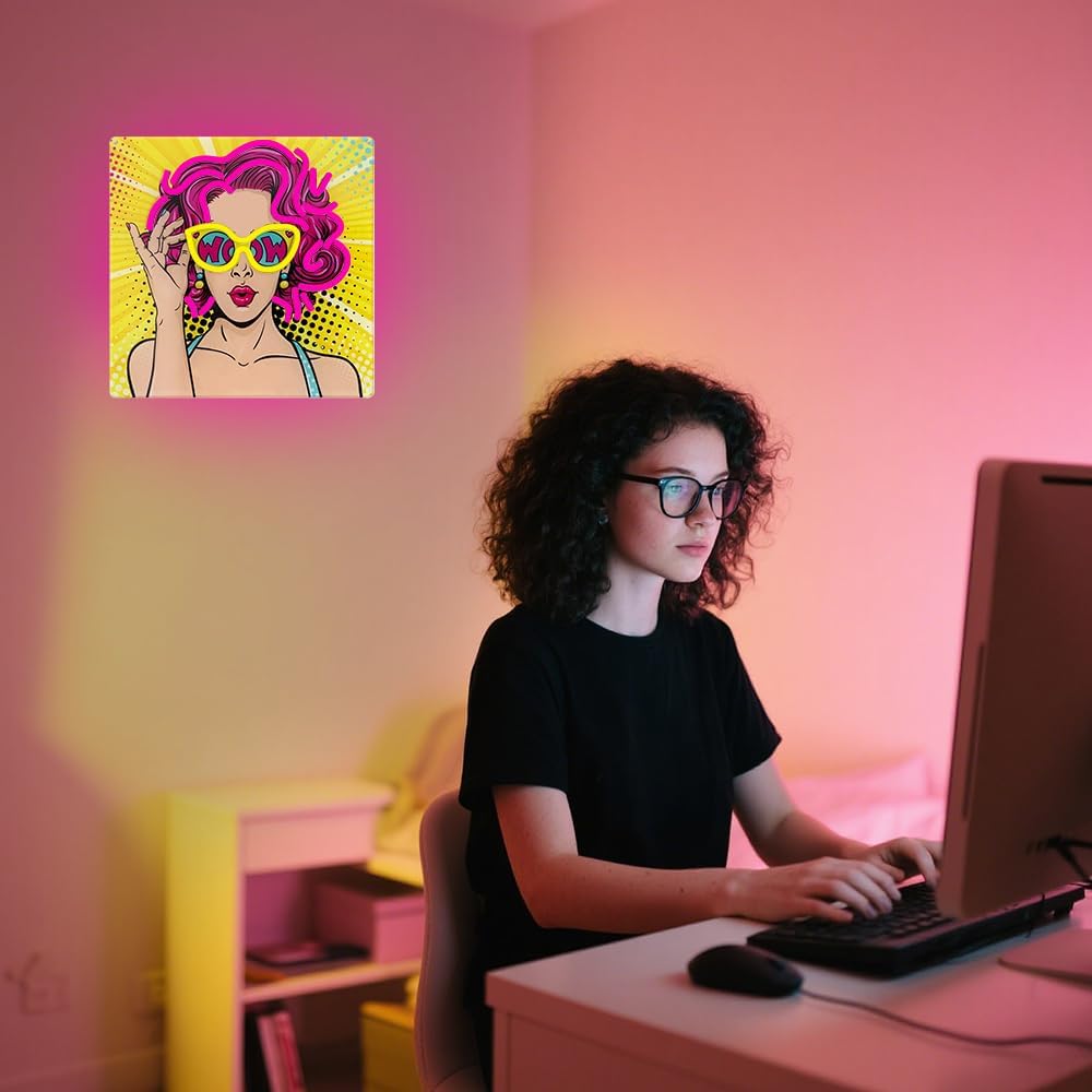Wow Lady Neon Signs for Wall D - đánh giá và giá Lighting Decor Wow