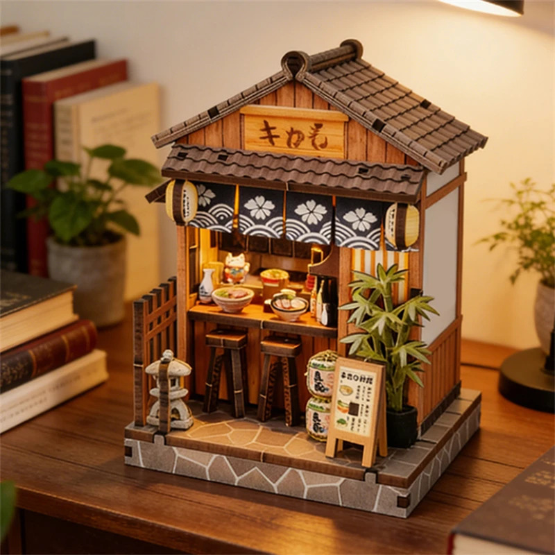 DIY Wooden Mini Casa Japanese  - đánh giá và giá Japanese Lighting Decor