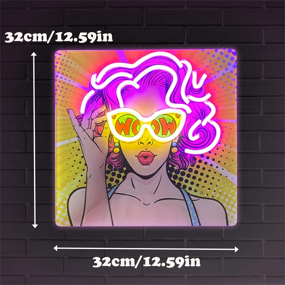 Wow Lady Pop Art LED Neon Sign - đánh giá và giá Lighting Decor Wow
