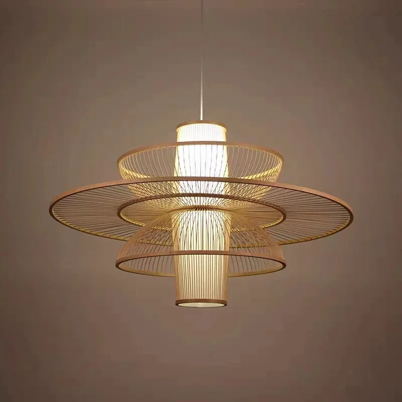 Rural Handmade Bamboo Weaving  - đánh giá và giá Japanese Lighting Decor