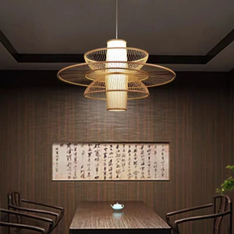 Rural Handmade Bamboo Weaving  - đánh giá và giá Japanese Lighting Decor