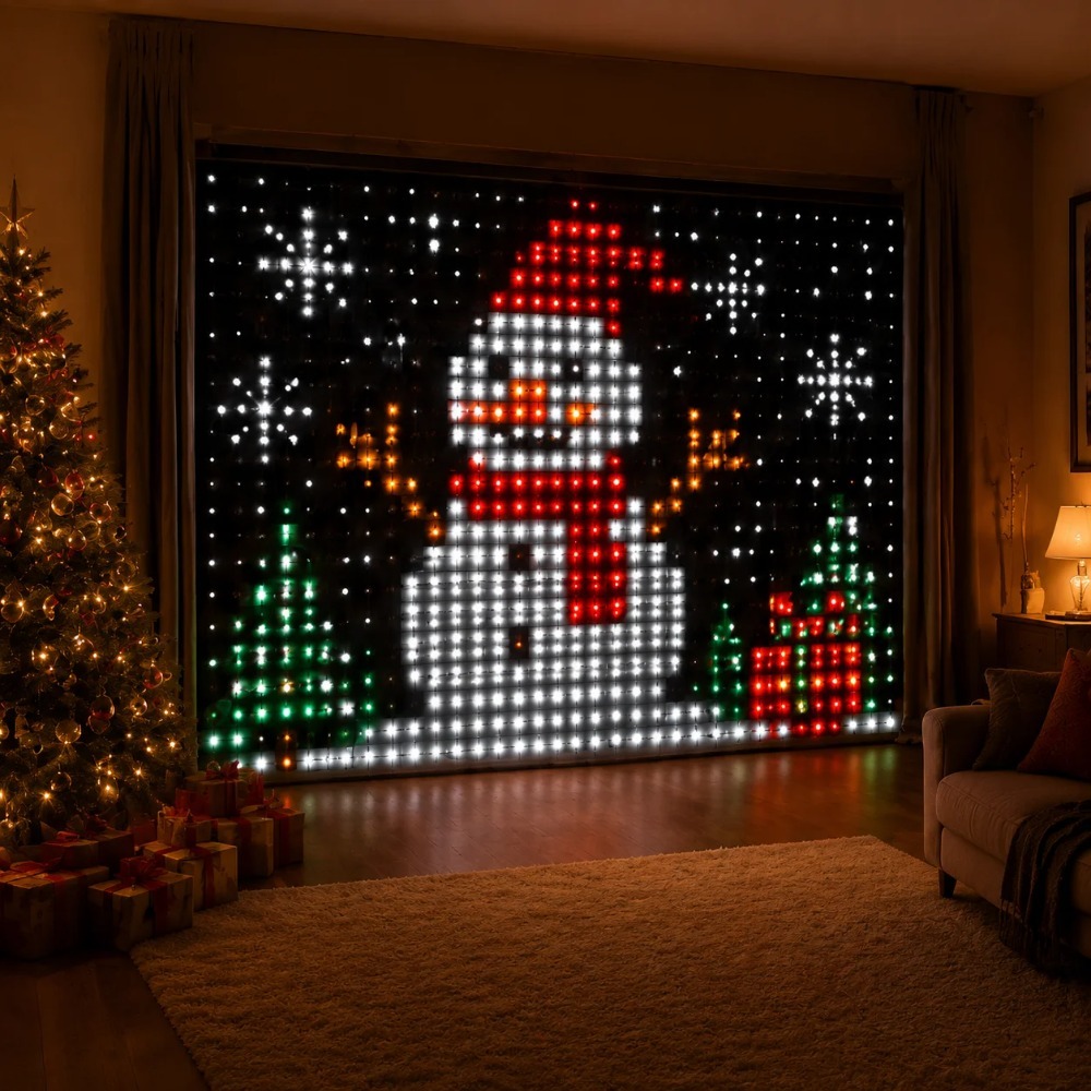 LED Pixel Curtain Lights Bluet - đánh giá và giá Lighting Decor Home
