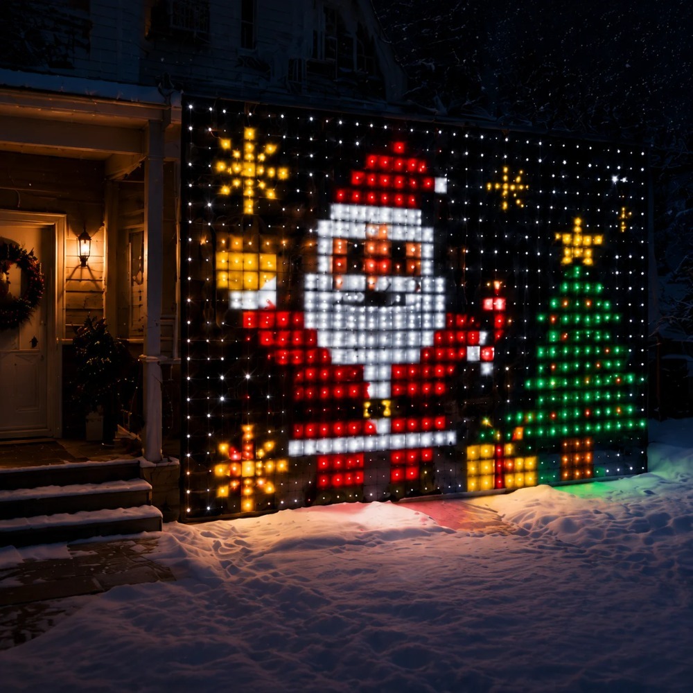 LED Pixel Curtain Lights Bluet - đánh giá và giá Lighting Decor Home