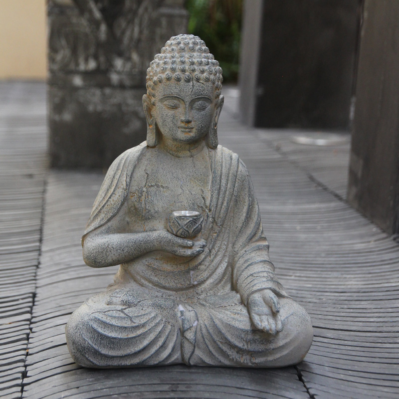 Resin Solar Buddha Statue Scul - đánh giá và giá Japanese Lighting Decor